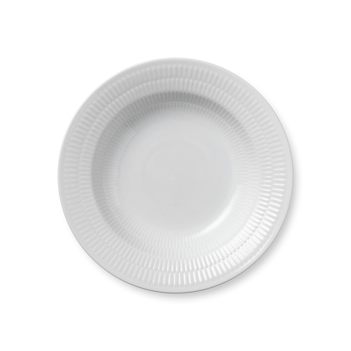 Royal Copenhagen White Fluted diskur djúpur 21cm