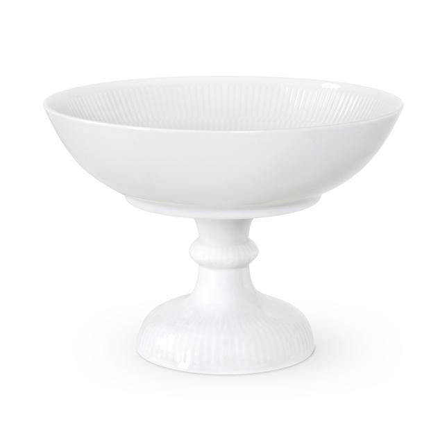 Image of Royal Copenhagen White Fluted skál á fæti 15cm 80cl