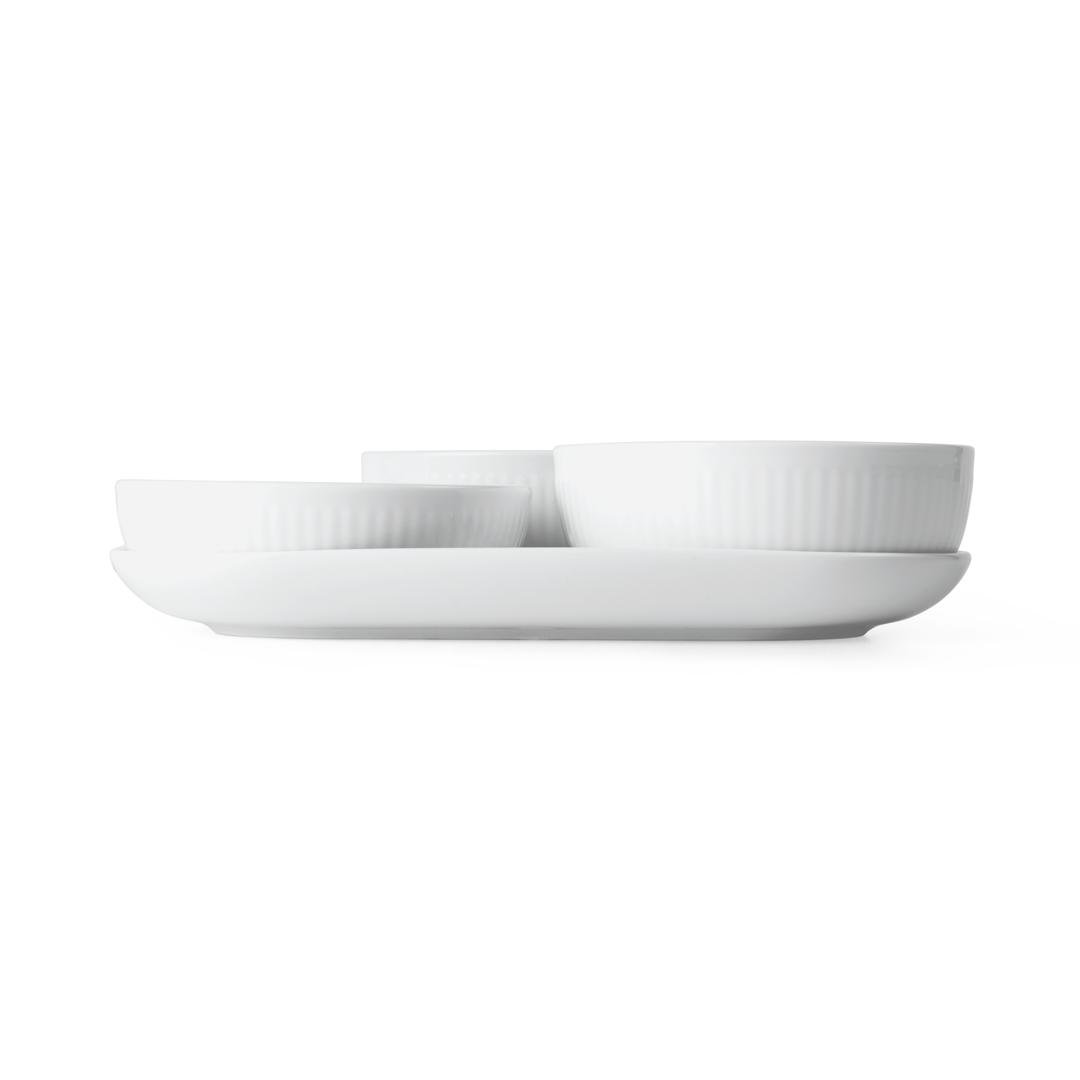Image of Royal Copenhagen White Fluted skálasett 24,5cm 4stk