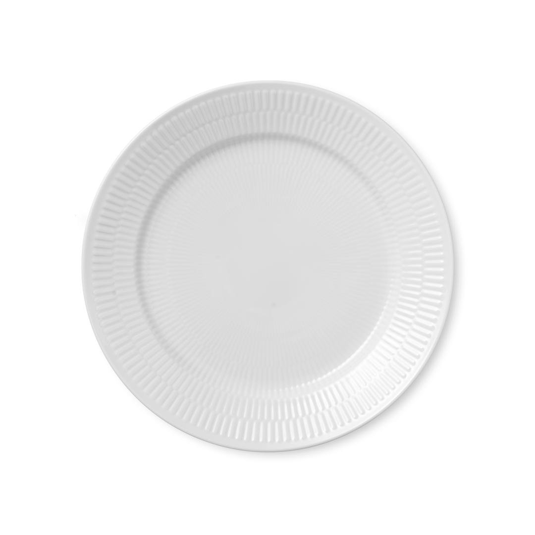 Royal Copenhagen White Fluted diskur 25cm