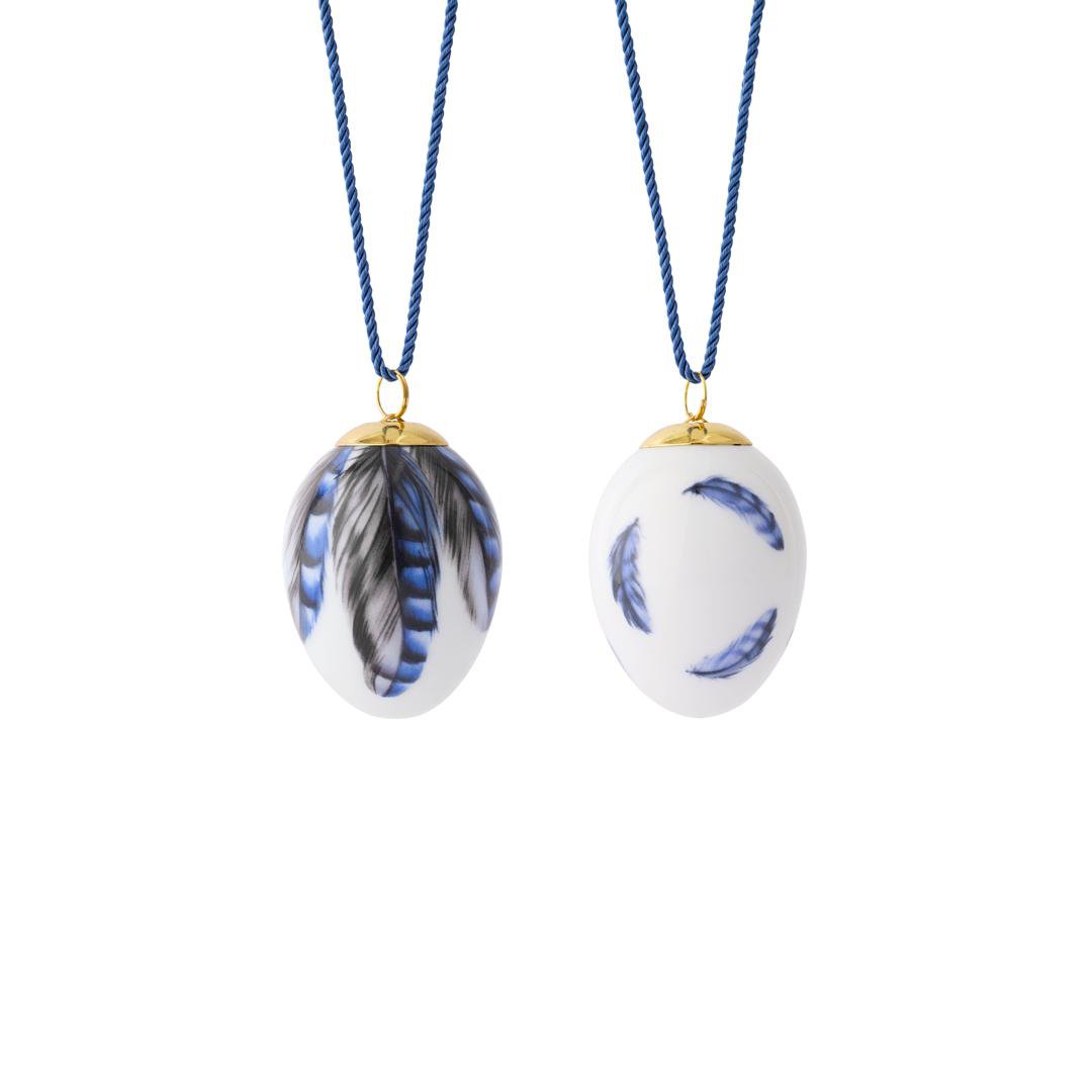 Image of Royal Copenhagen Páskaegg 2025 Eurasian Jay Feathers 2stk
