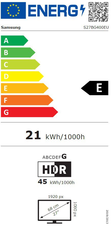 Product's Energy label