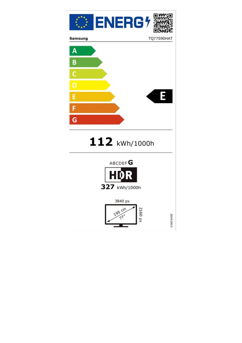 Product's Energy label