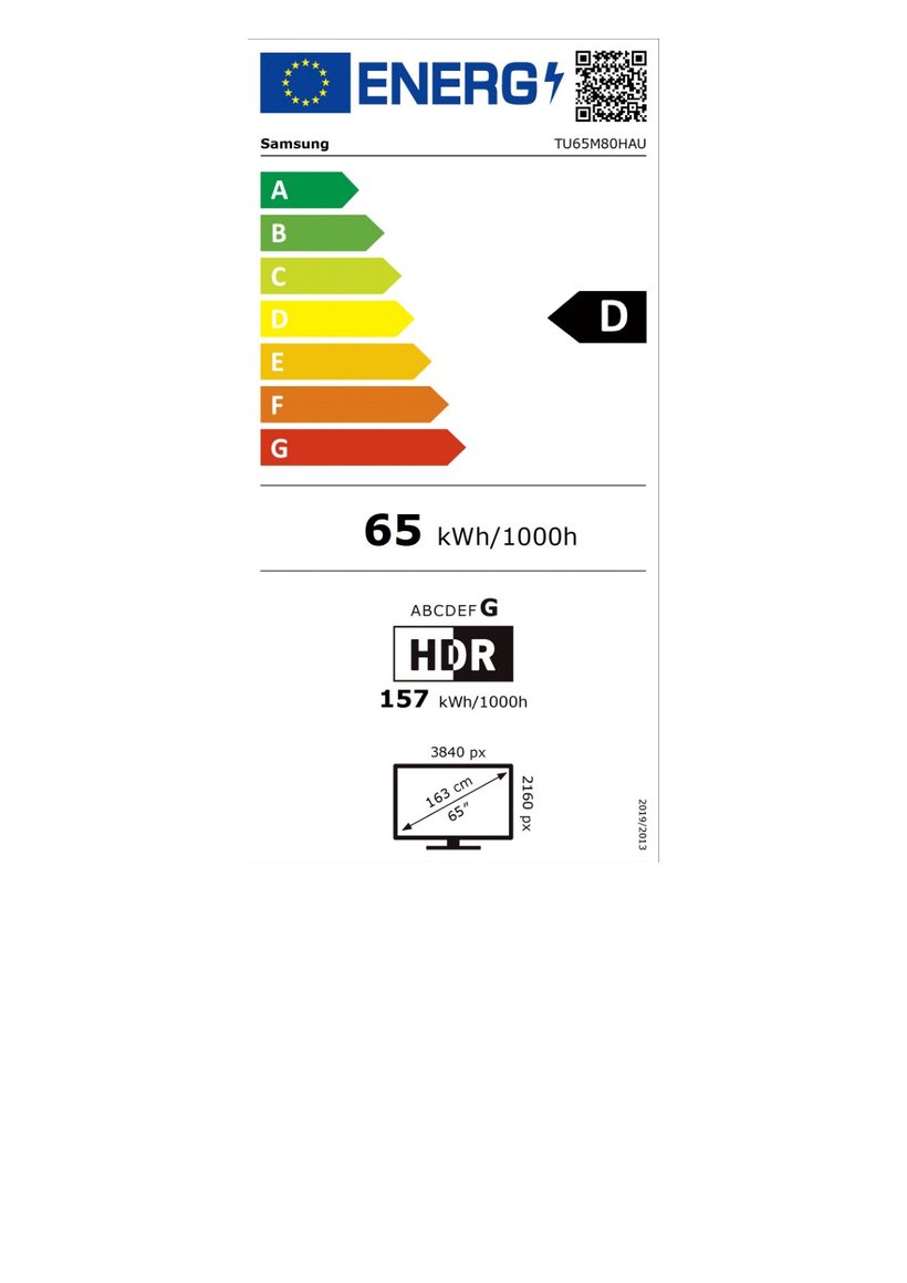 Product's Energy label