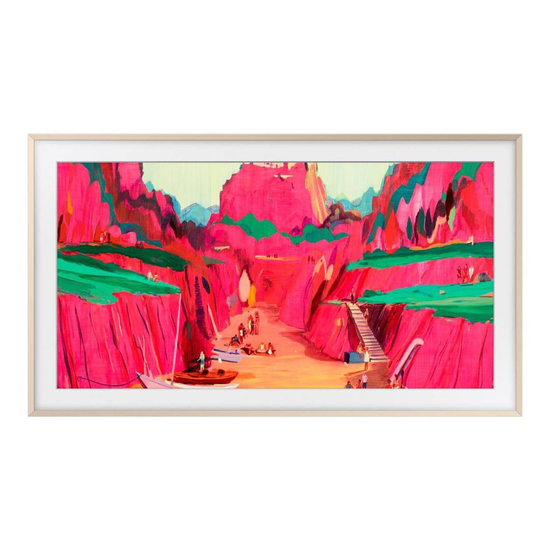 Image of Samsung 85" The Frame rammi  - Sand Gold 