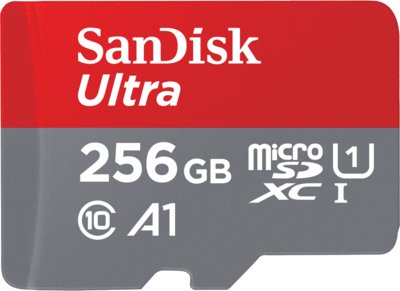Sandisk 256GB Ultra Android 150MB/s microSD m. SD Adapter