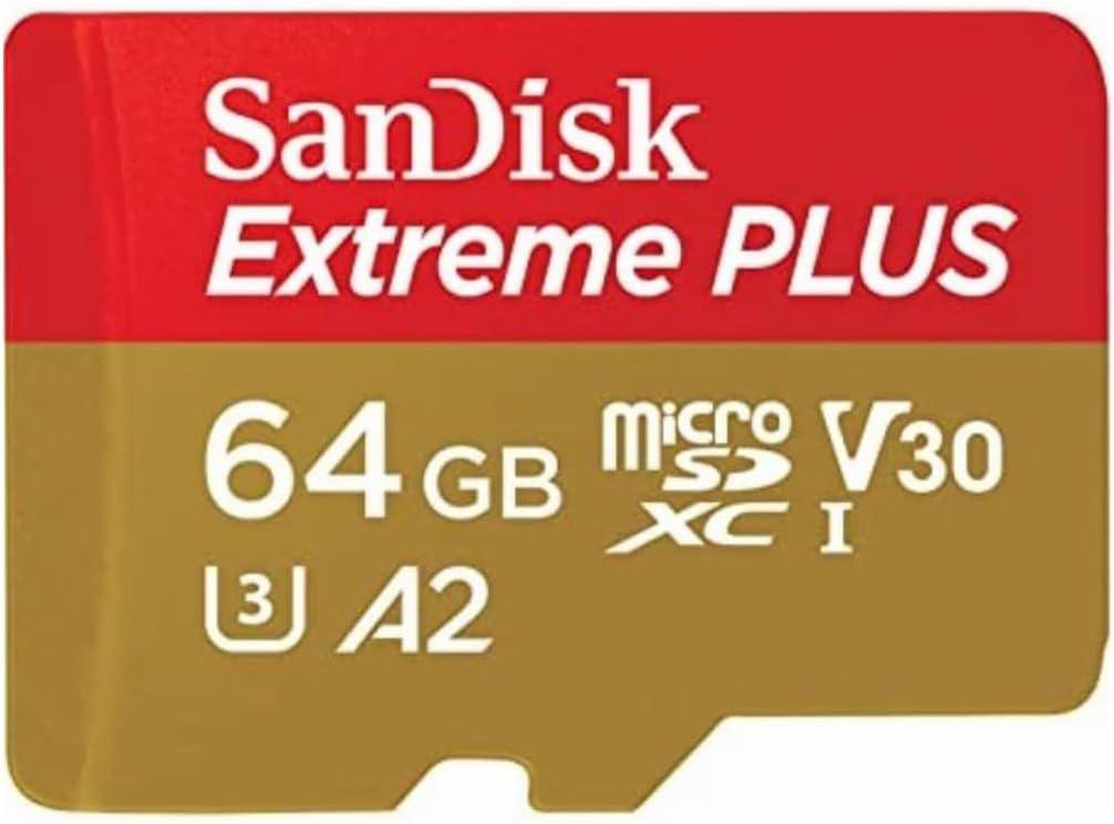 Sandisk 64GB Extreme Plus microSD 200MB/s m. SD adapter