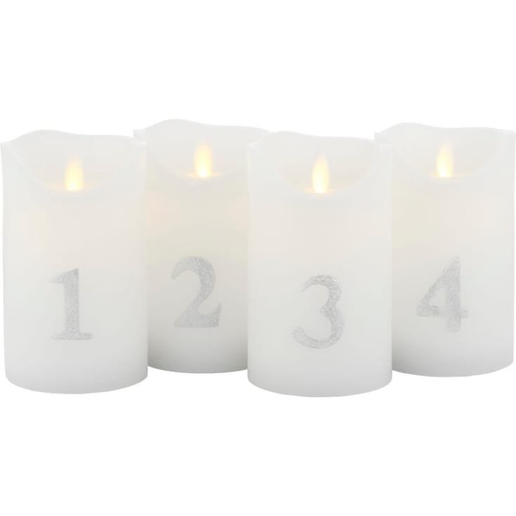 Image of Sirius Sara aðventukerti silfur 4stk