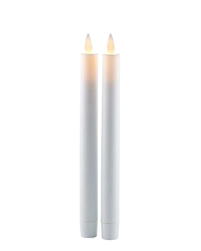 Sirius Sara hleðslukerti 2 stk 25 cm - Hvít