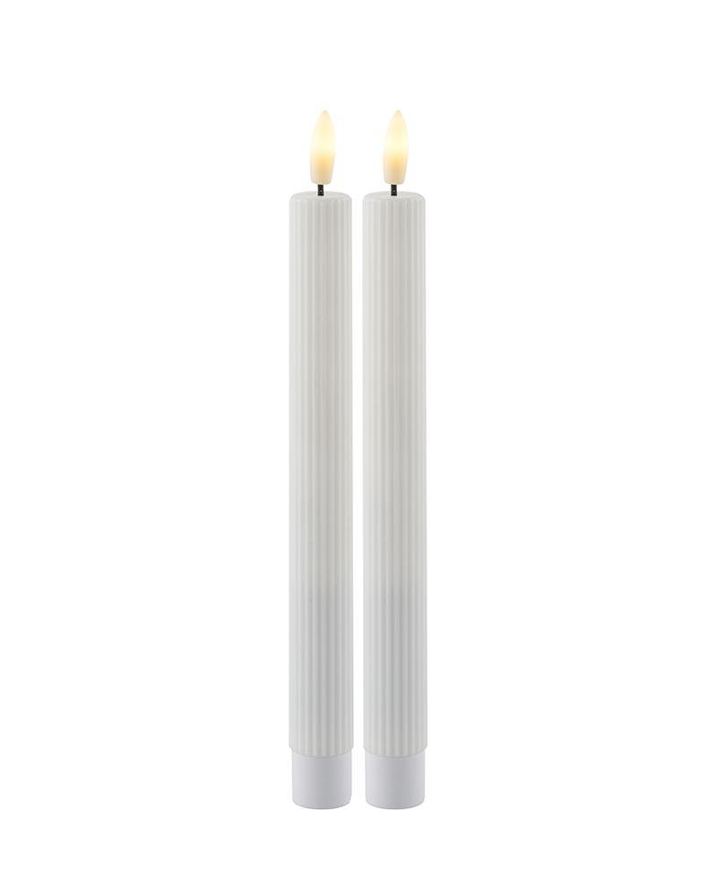 Sirius Smilla hleðslukerti 2 stk 25cm Hvít