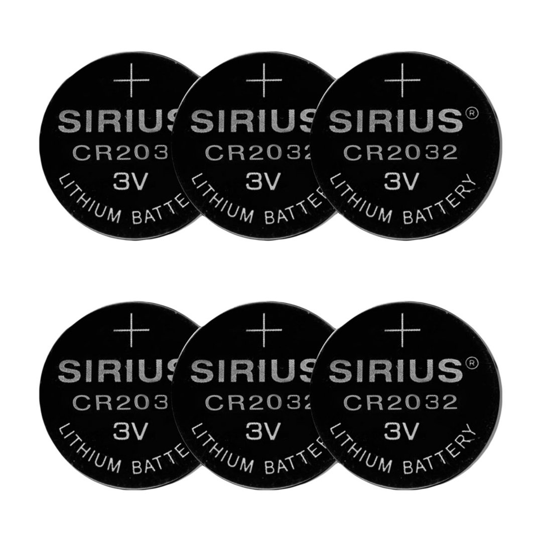 Sirius DecoPower rafhlöður CR2032 6stk