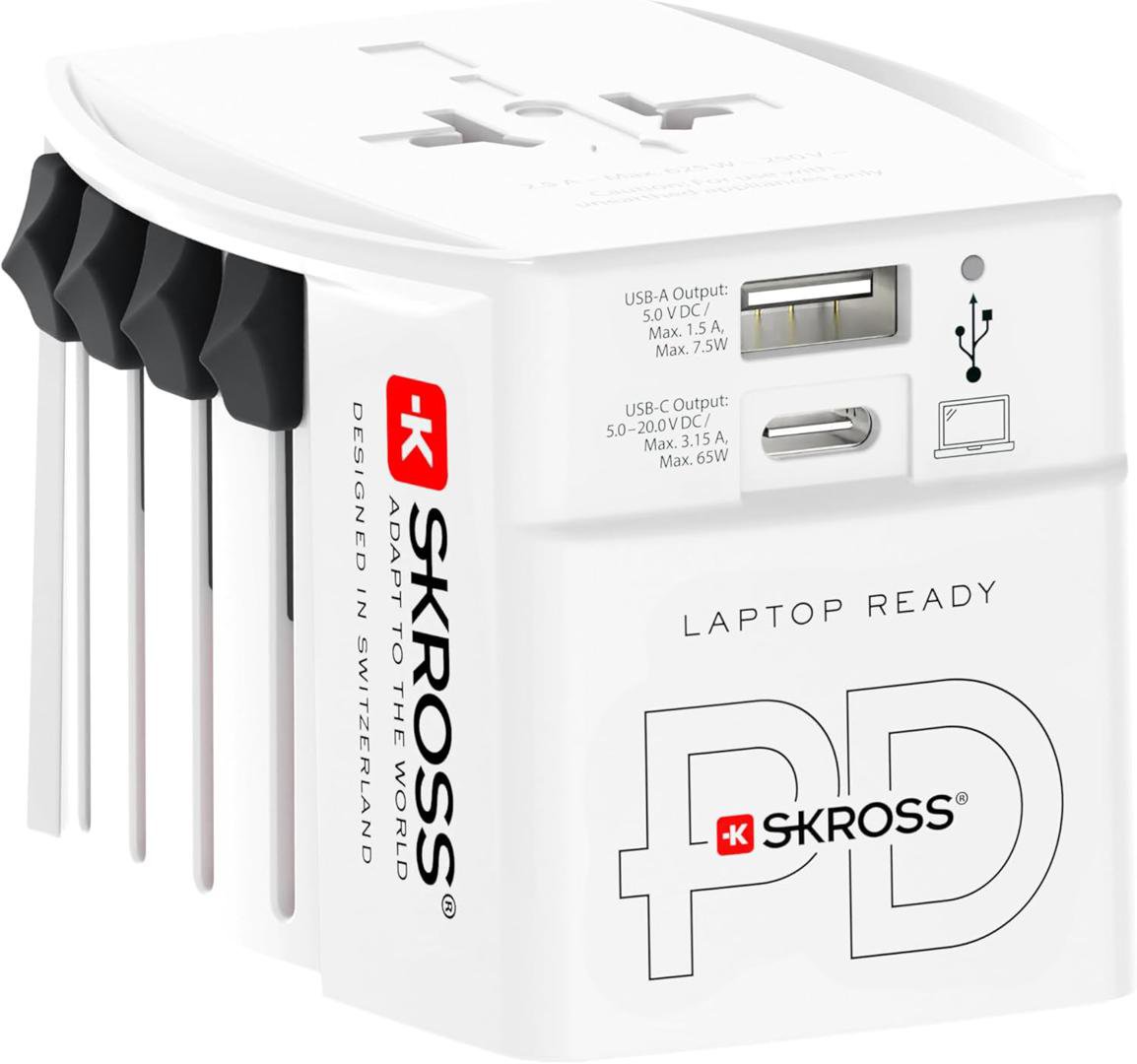Skross World to World PD(65W) Breytistykki m. USB-A og USB-C