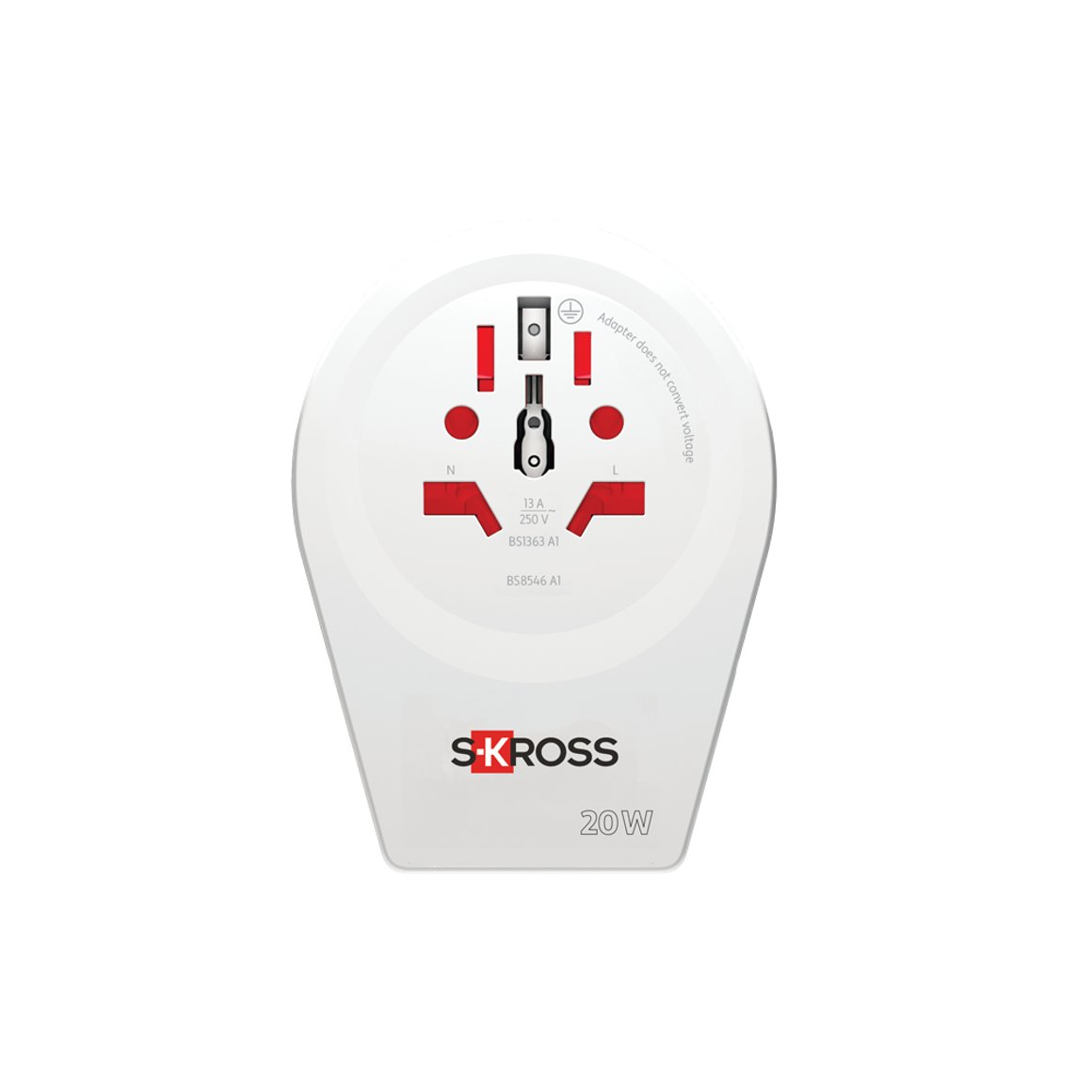 Skross World to Europe Breytistykki m. USB-C + A