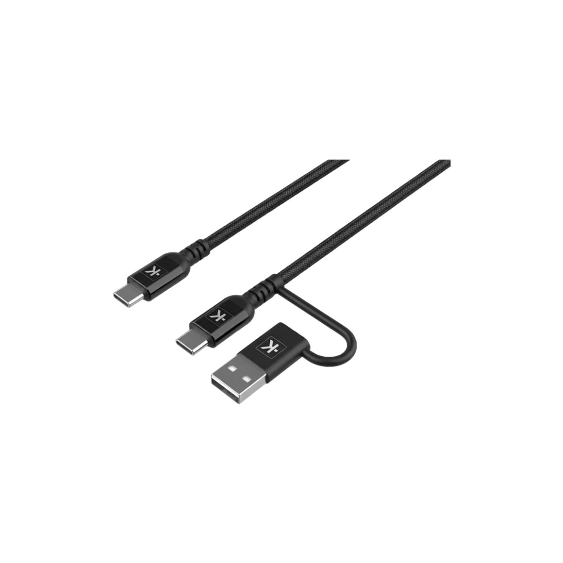Image of Skross USB-C kapall með auka USB-A tengi 150cm 100W