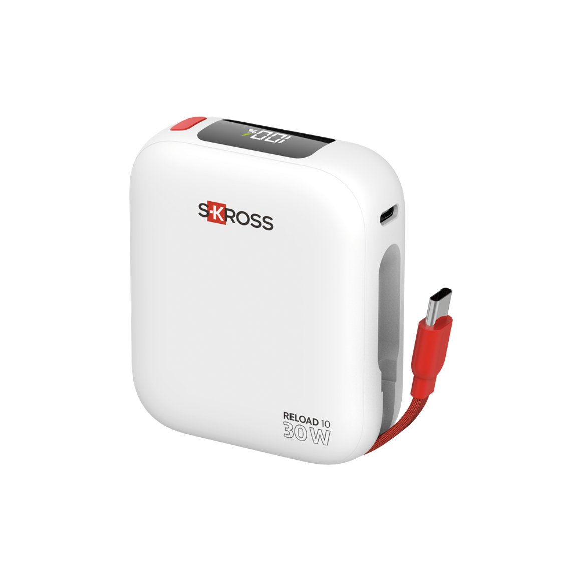 Image of Skross Reload 10 PD 30W Ferðarafhlaða með innbyggðum kapli