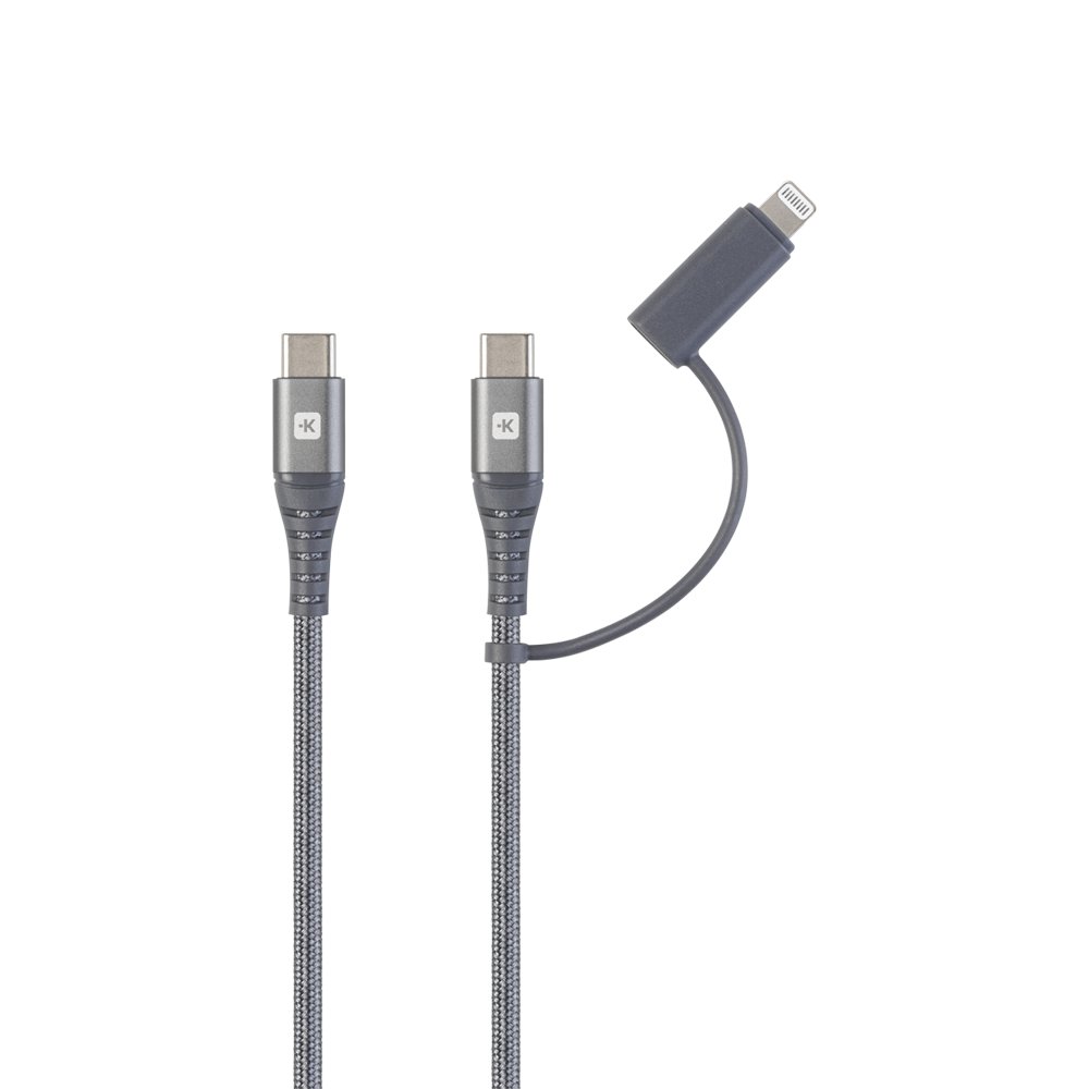 Skross USB-C Kapall með auka Lightning tengi