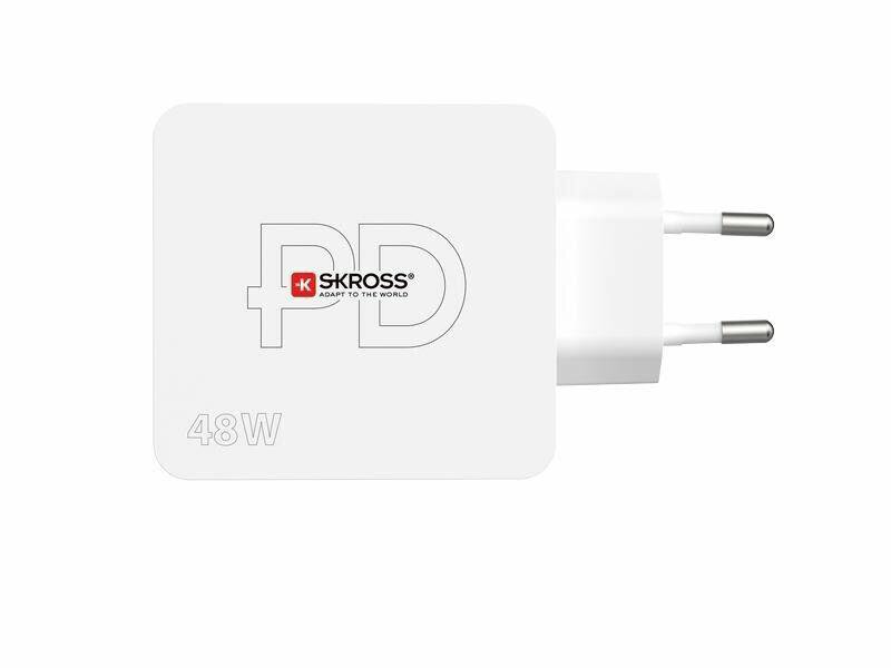 Image of Skross Hleðslutæki með USB-C(PD) og USB-A 48W + USB-C snúrasnúru