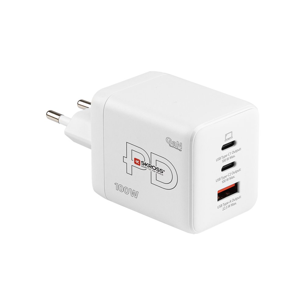 Skross Hleðslutæki með USB-C(PD) 100W GaN
