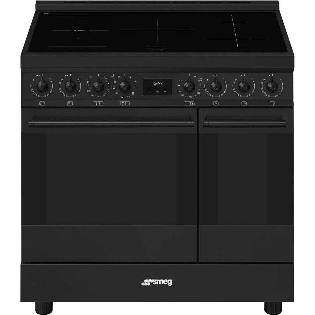 Smeg Eldavél tvöföld span 90cm svört