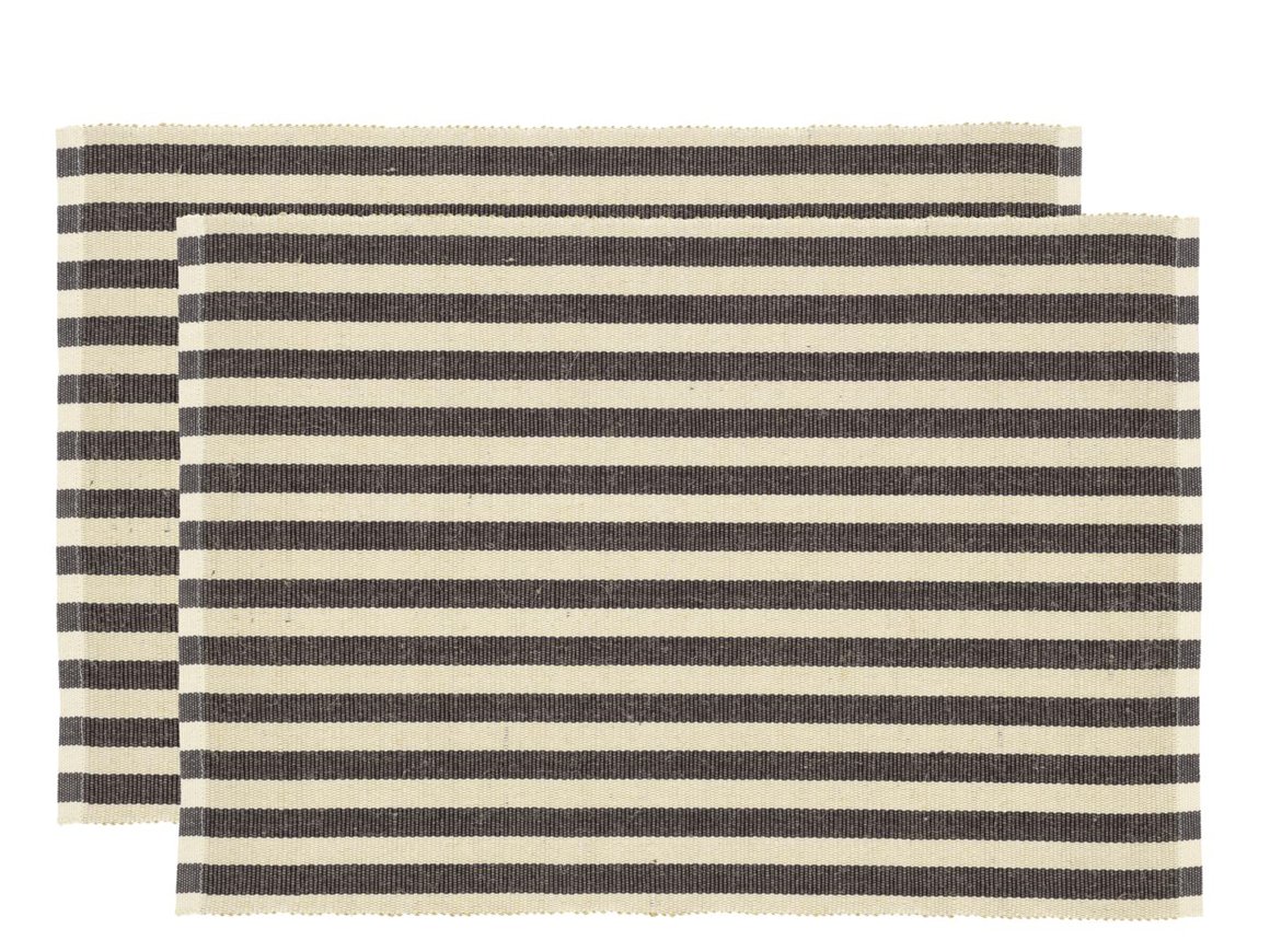 Södahl Diskamotta 2stk 33x48 Statement Stripe ash