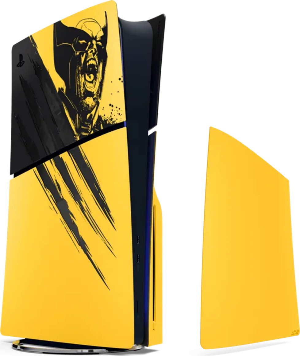 Image of Sony PS5 Slim Wolverine cover gult