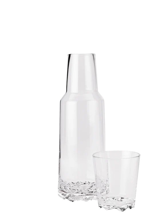 Stelton Glacier karafla með glasi 1 l. Glær