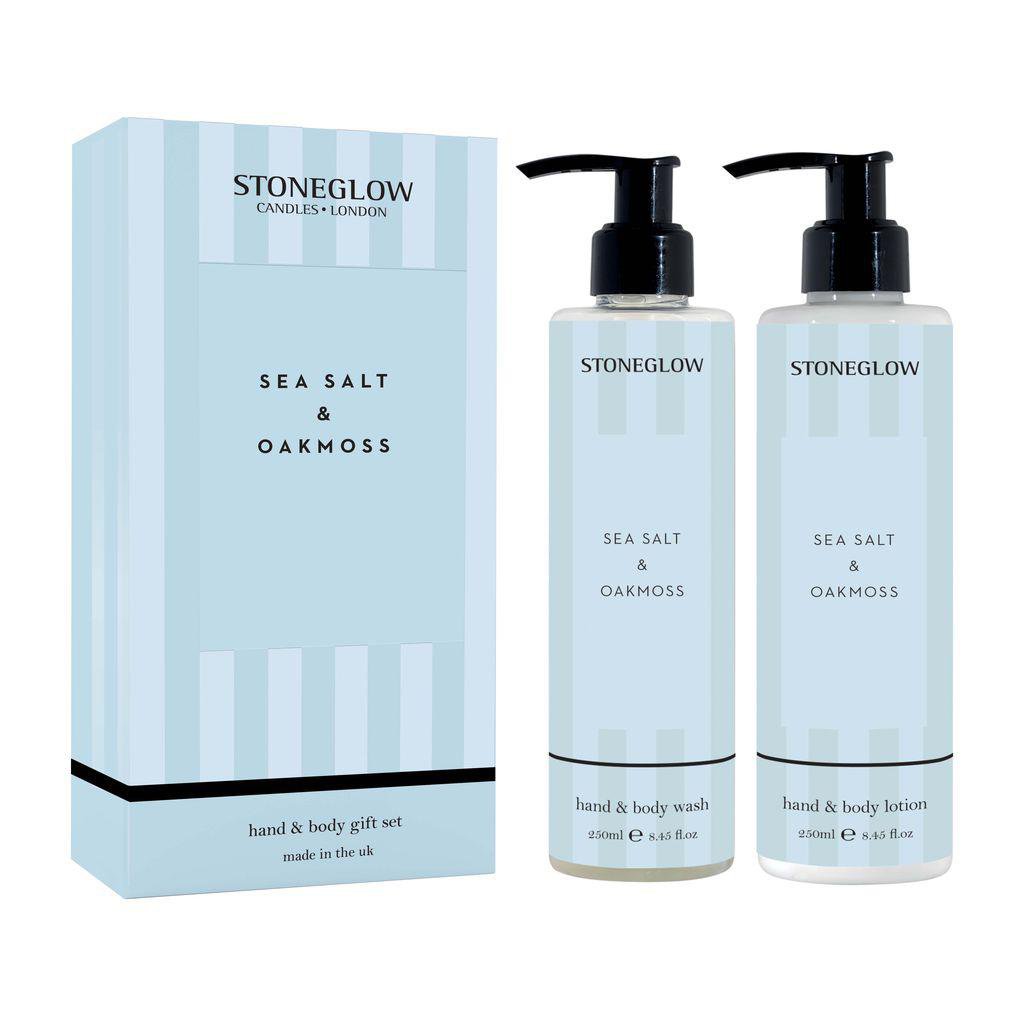 Stoneglow Classic hand og líkamskrem gjafasett - SeaSalt & Oakmoss