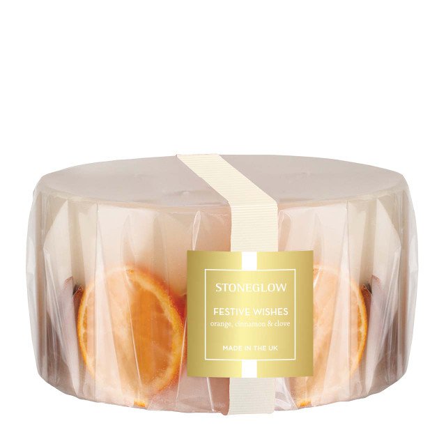 Image of Stoneglow Seasonal Collection ilmkerti 3 kveikir Festive Wishes