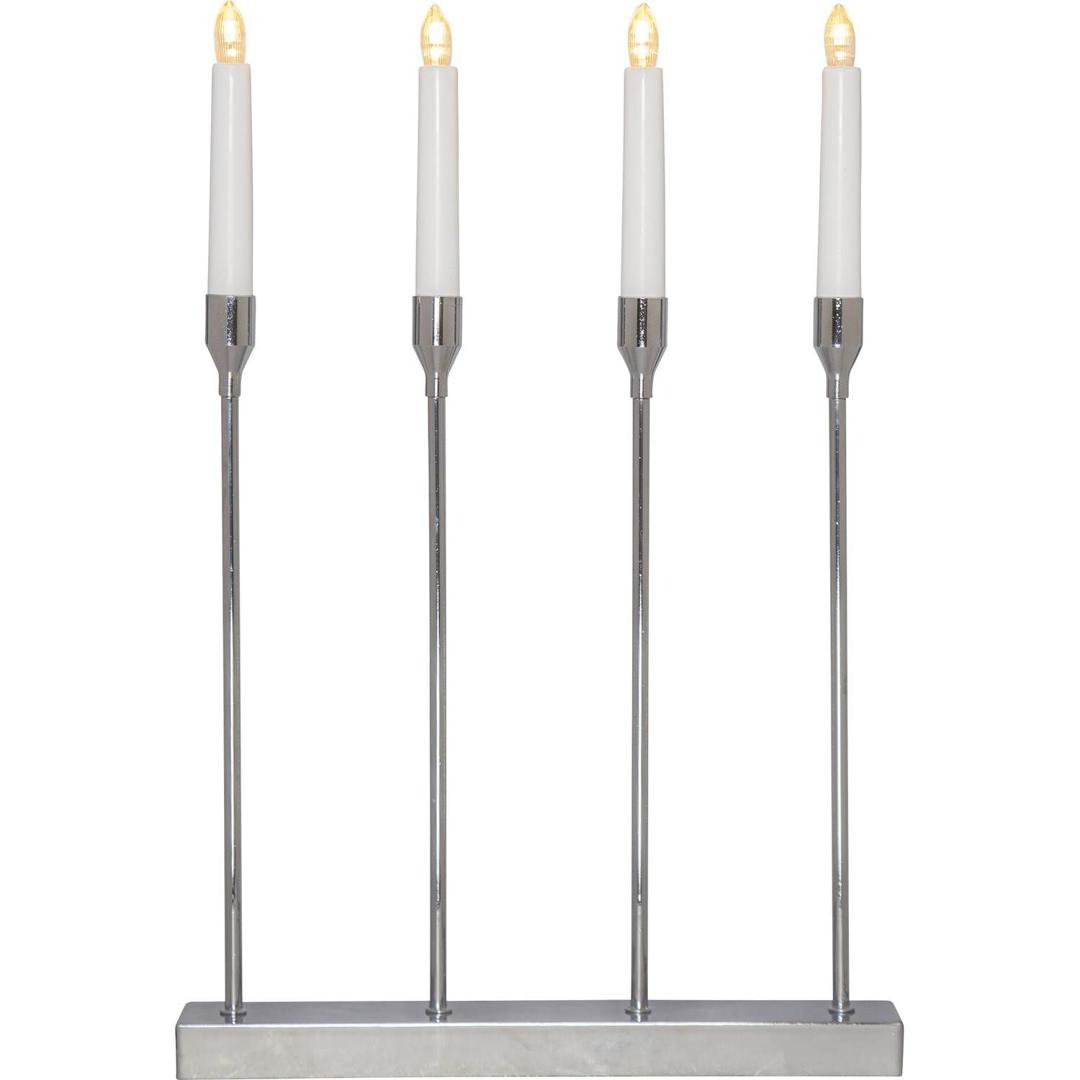 Image of Star Trading Aðventuljós Lottie 4 ljós króm