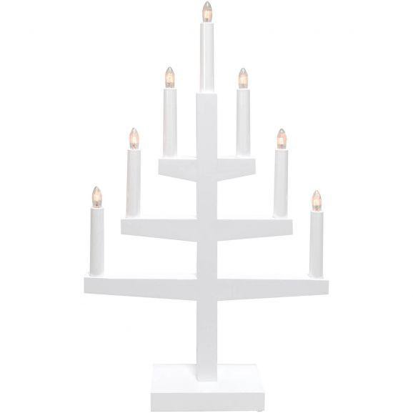 Image of Star Trading Aðventuljós Trapp hvítt