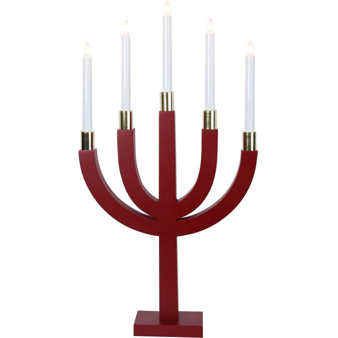 Image of Star Trading Aðventuljós Elias 5 ljós rautt