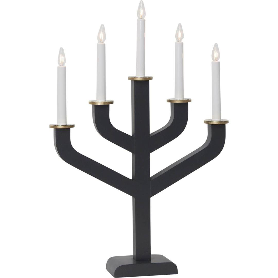 Image of Star Trading Aðventuljós Curve 5 ljós dökkgrátt