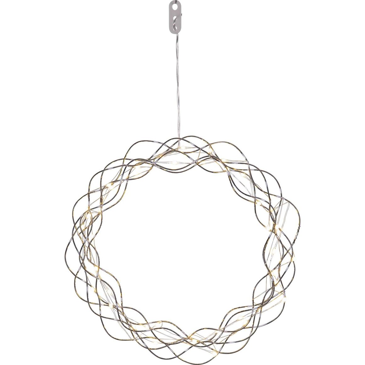 Image of Star Trading Jólakrans 30cm króm