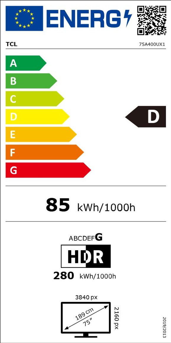 Product's Energy label