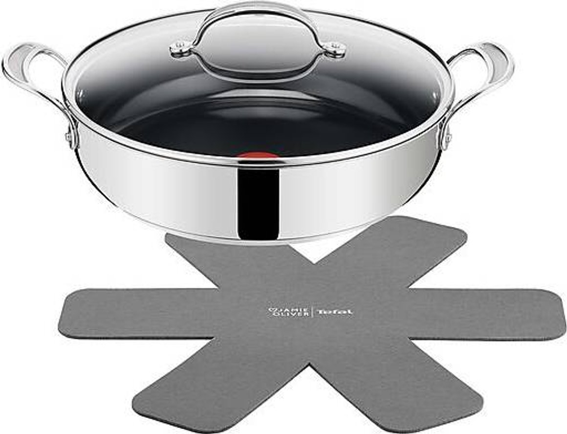 Image of Tefal JO panna með glerloki, djúp 30cm með keramík húð