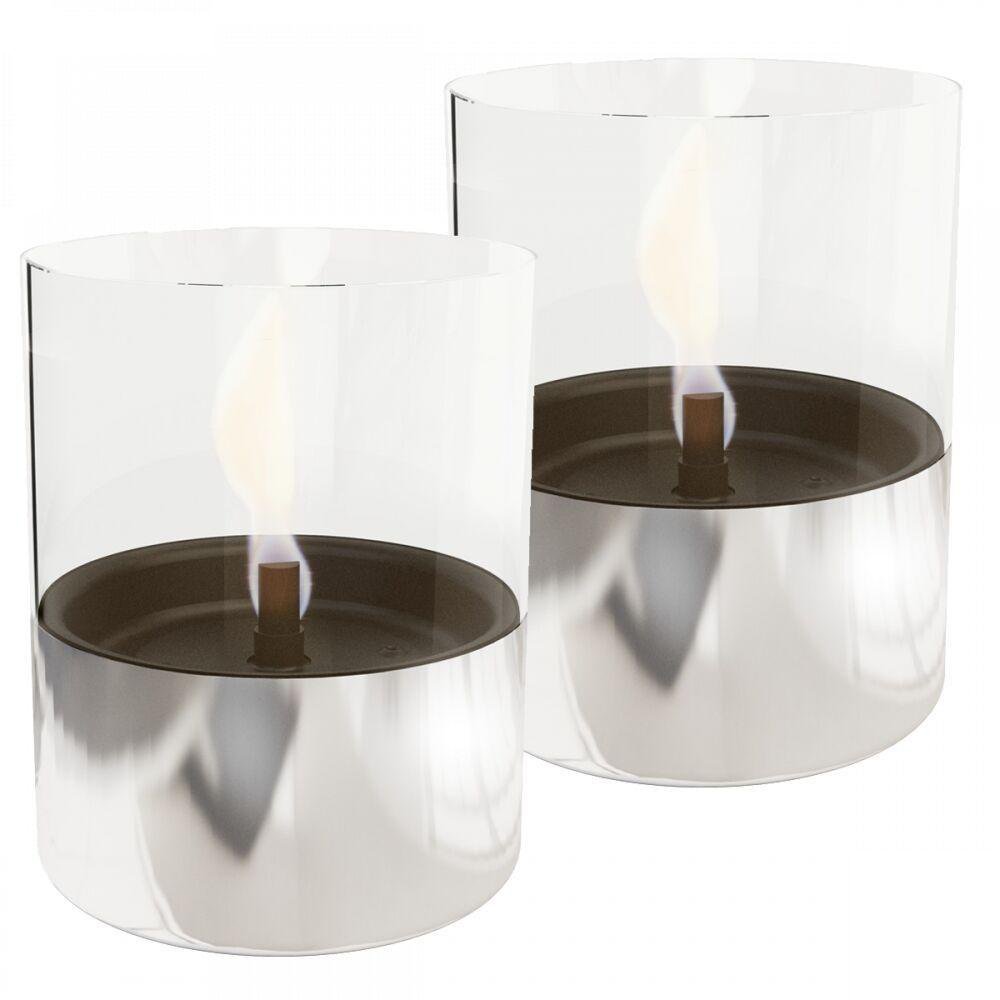 Tenderflame Lilly 10cm 0,25L Silver 2Pack