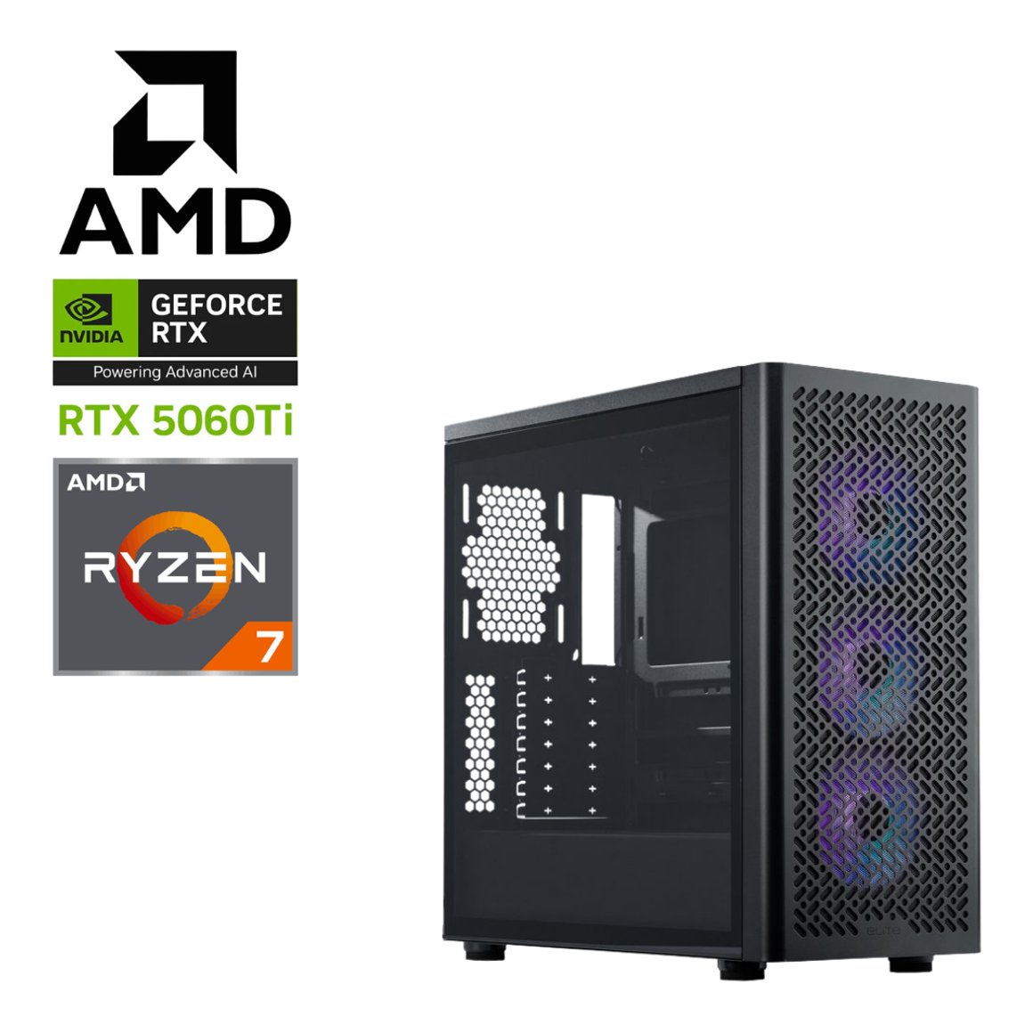 Image of Turntölva AMD 3 9600X/16GB/5060 Ti 8GB/1TB