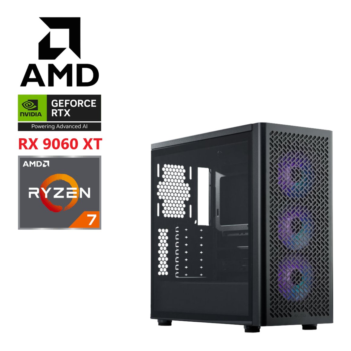 Image of Turntölva AMD 4 7800X3D/32GB/RX9060 XT 16GB /1TB
