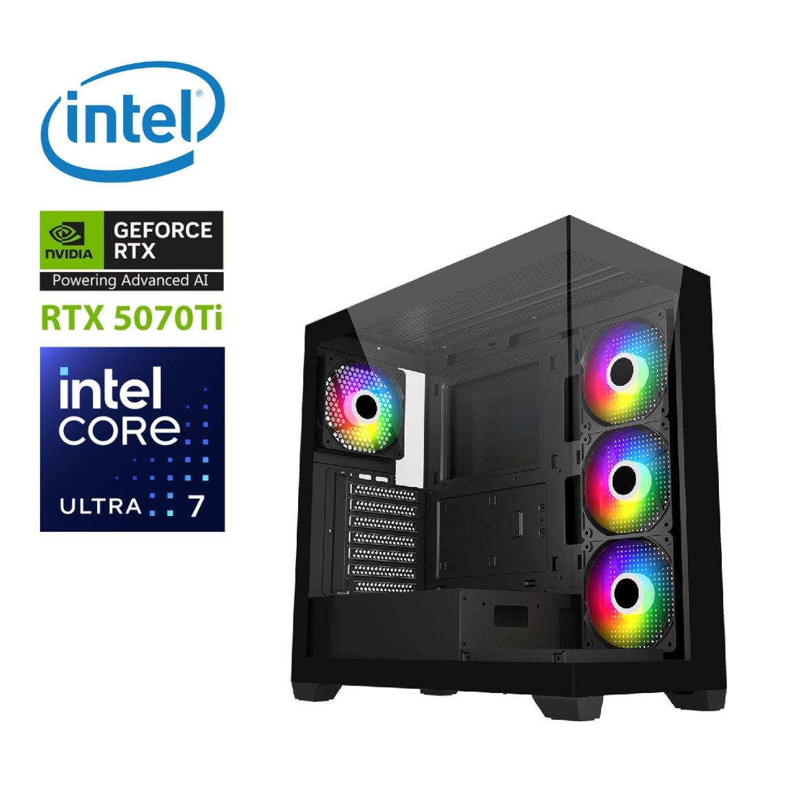 Image of Turntölva Intel 5 Ultra 7 270K Plus/32GB/RTX5070 Ti 16GB/2TB