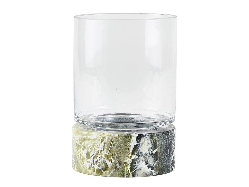 Villa Collection Lukt 18cm marmari/gler marble green