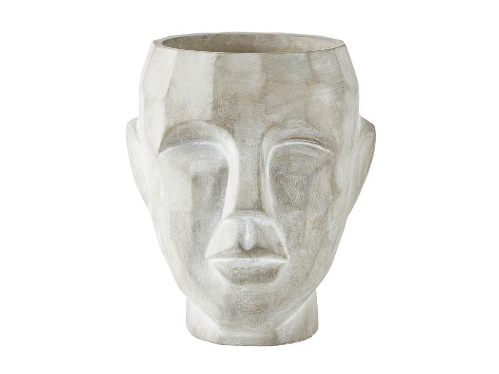 Villa Collection Blómapottur höfuð 19x19x22cm grey
