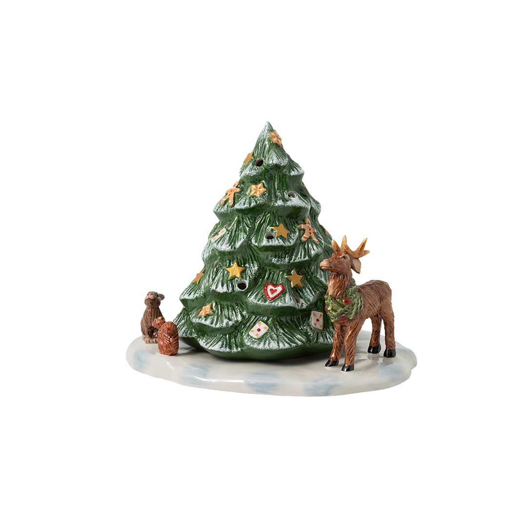 Image of Villeroy & Boch Christmas Toys jólatré með skógardýrum 23x17cm
