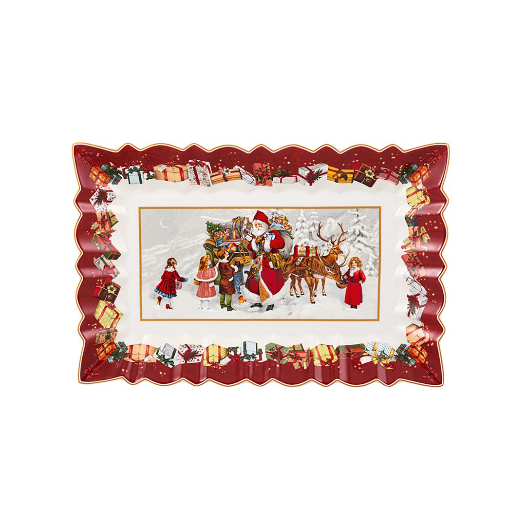 Image of Villeroy & Boch Toys Fantasy diskur 35x21cm Jólasveinn m.börnum