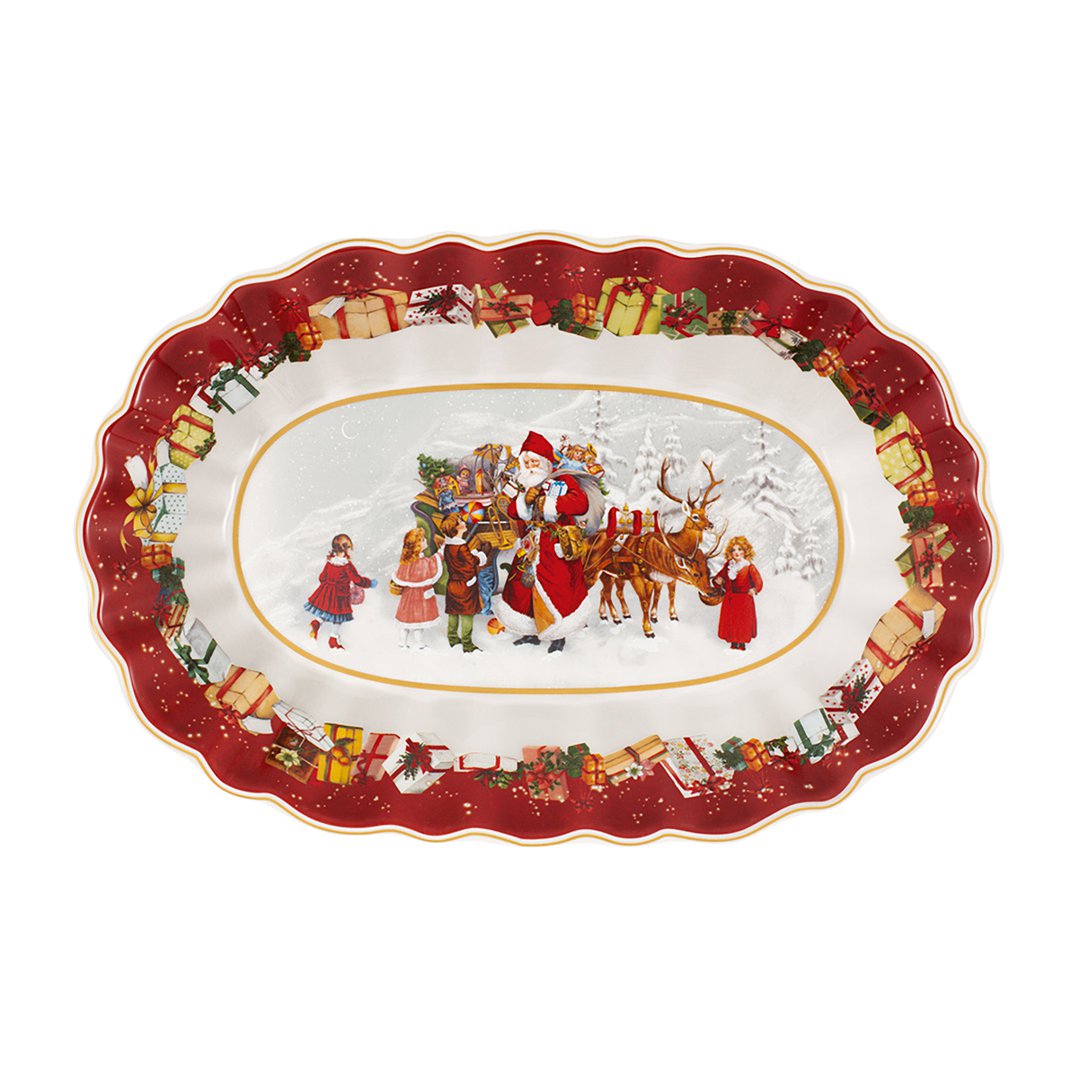 Villeroy & Boch Toys Fantasy skál 29x19cm Jólasveinn með börnum