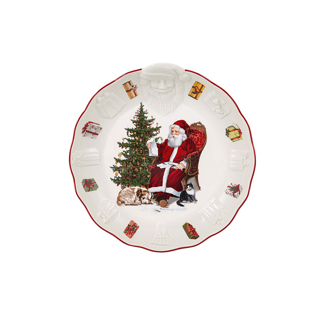 Villeroy & Boch Toys Fantasy diskur 25cm Jólasveinn m. óskalista