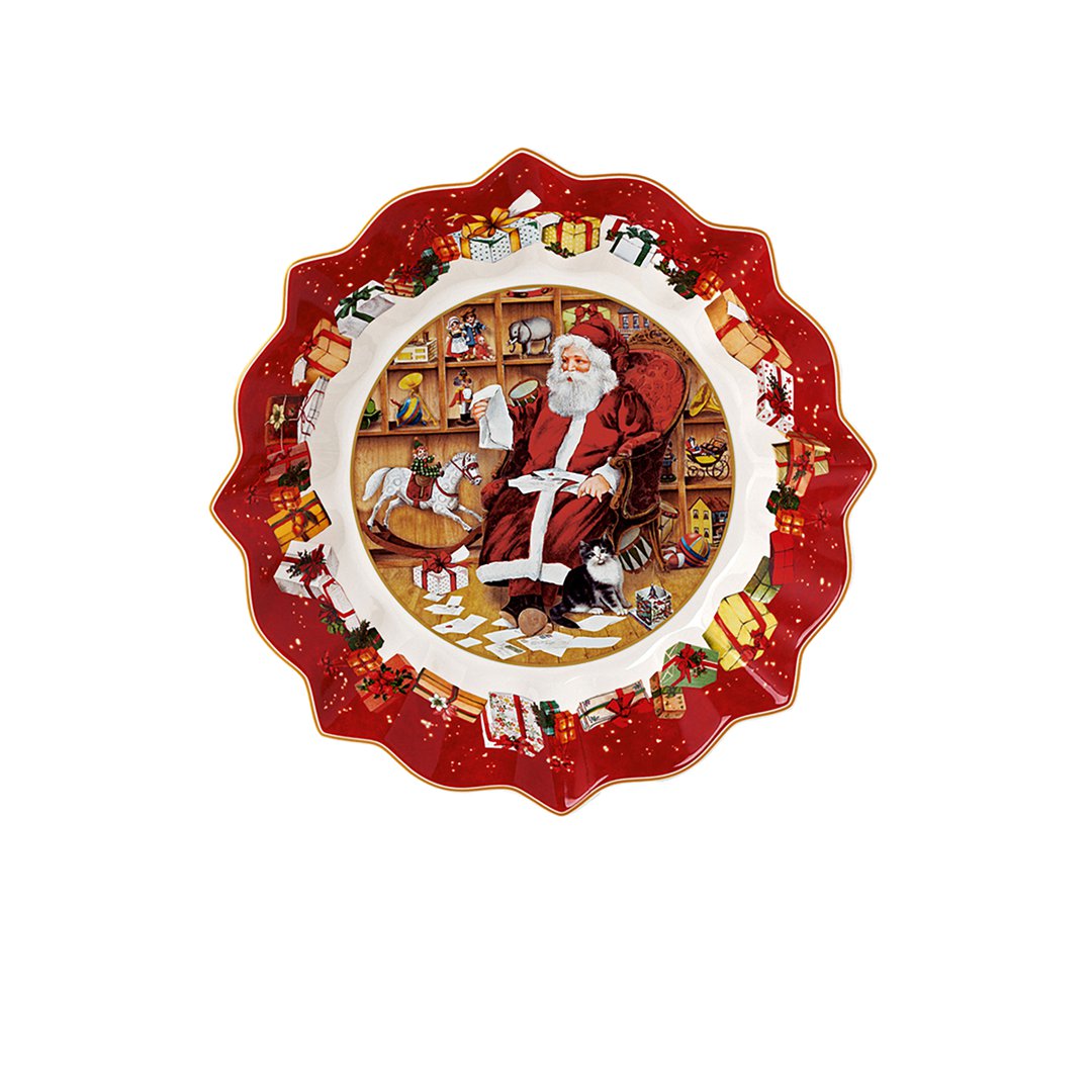 Villeroy & Boch Toys Fantasy diskur 25cm Jólasveinn með óskalista