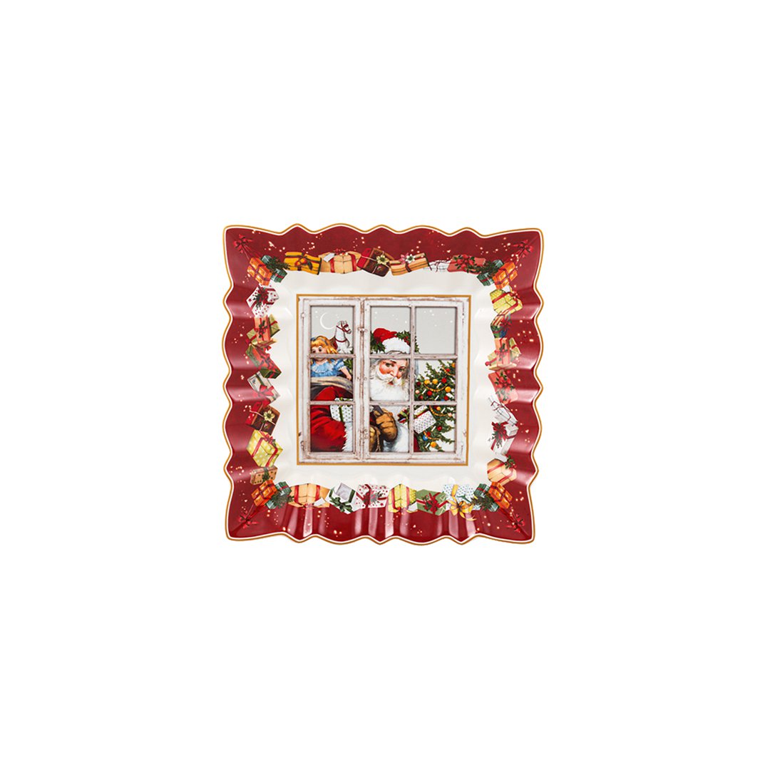 Villeroy & Boch Toys Fantasy diskur 23cm ferkantaður Jólasveinn