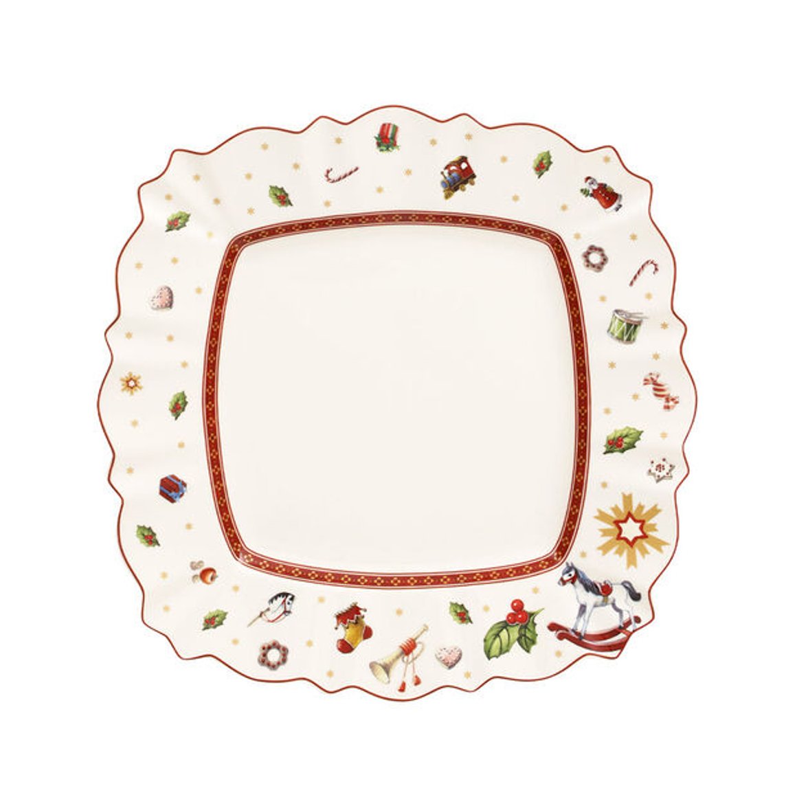 Villeroy & Boch Toys Delight ferkantaður jóla diskur 28,5x28,5cm