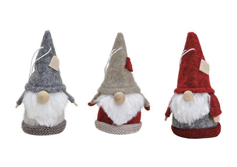 Image of Wurm Jólasveinn mjúkur 9cm 3mism 1stk