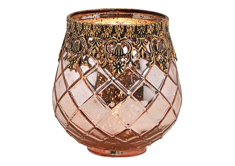 Image of Wurm Kertastjaki fyrir teljós bleikur/gylltur 14cm